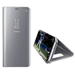 Калъф тефтер огледален CLEAR VIEW за Samsung Galaxy A31 A315F сребрист 